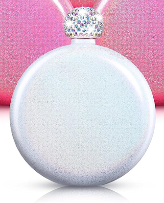 Winey Bitches Women's Round Wedding Flasks- Choose color and Saying