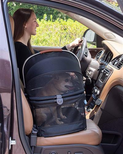 Winey Bitches Co Black VIEW 360 Pet Carrier & Car Seat