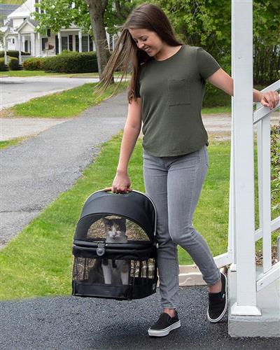 Winey Bitches Co Black VIEW 360 Pet Carrier & Car Seat