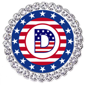 Winey Bitches Co Patriotic Monogram Tipsy Sip Magnectic Wine Charm Collection