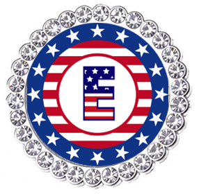 Winey Bitches Co Patriotic Monogram Tipsy Sip Magnectic Wine Charm Collection