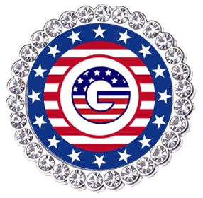 Winey Bitches Co Patriotic Monogram Tipsy Sip Magnectic Wine Charm Collection