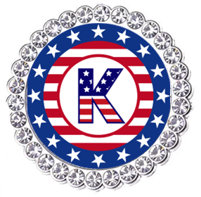 Winey Bitches Co Patriotic Monogram Tipsy Sip Magnectic Wine Charm Collection