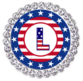 Winey Bitches Co Patriotic Monogram Tipsy Sip Magnectic Wine Charm Collection