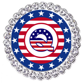 Winey Bitches Co Patriotic Monogram Tipsy Sip Magnectic Wine Charm Collection