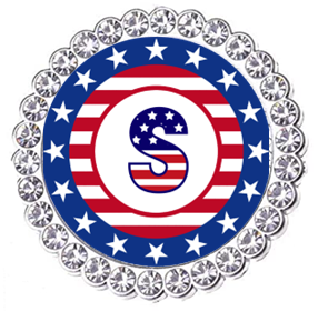 Winey Bitches Co Patriotic Monogram Tipsy Sip Magnectic Wine Charm Collection