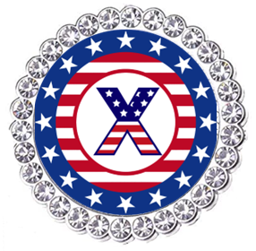 Winey Bitches Co Patriotic Monogram Tipsy Sip Magnectic Wine Charm Collection