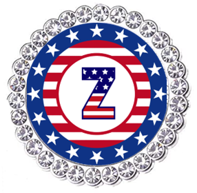 Winey Bitches Co Patriotic Monogram Tipsy Sip Magnectic Wine Charm Collection