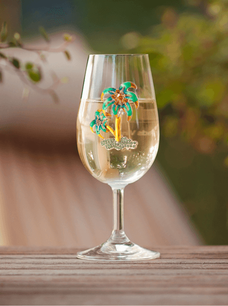 Coconut Palm Trees Magnetic Charm Tipsy Sip – Beach Collection