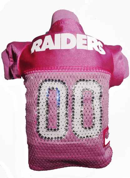Blinged LAS VEGAS RAIDERS DOG JERSEY (PINK)-WineyBitches.Co - Winey Bitches - Wine- Women- K9's