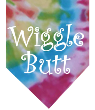 Winey Bitches Co Wiggle Butt Tie Dye Doggie Bandana
