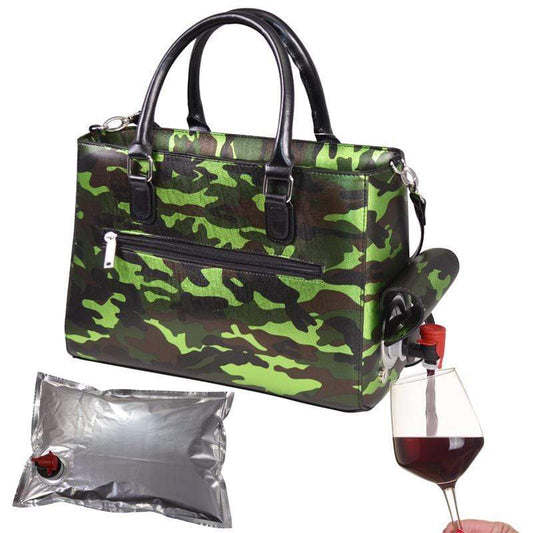 Accessories Winey Drink Purse in Camo Green WineyBitchesCo