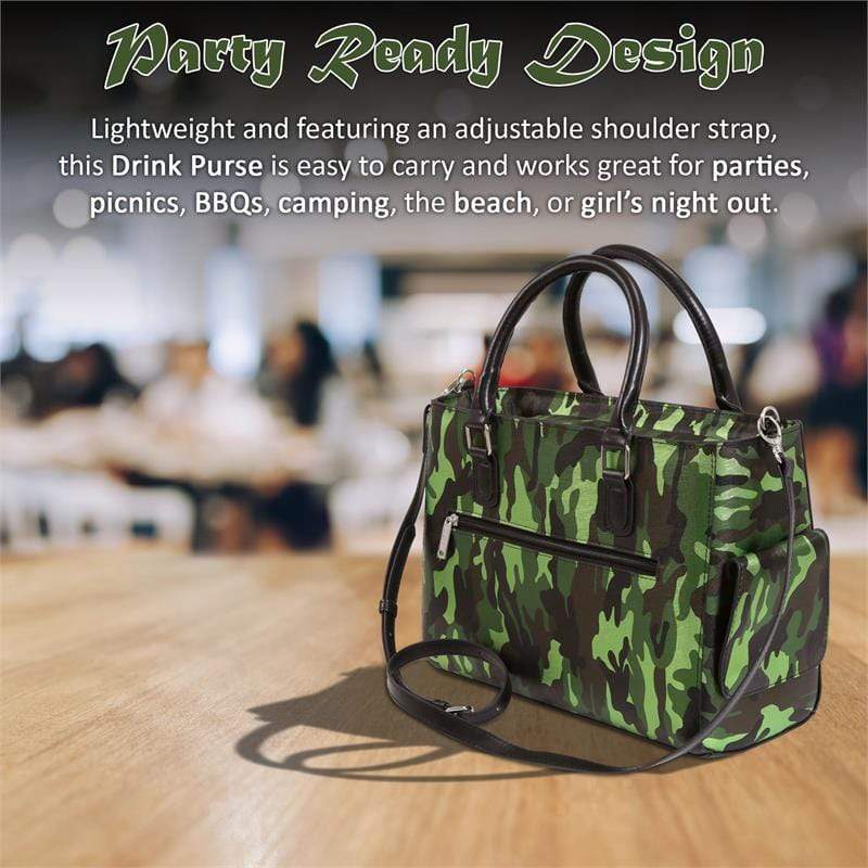 Accessories Winey Drink Purse in Camo Green WineyBitchesCo