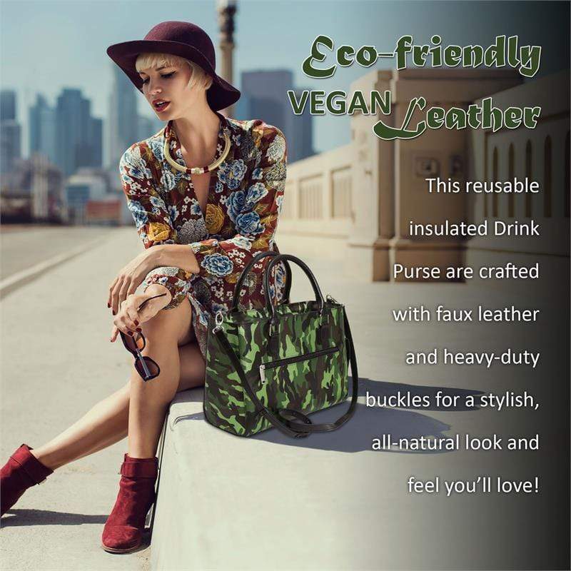 Accessories Winey Drink Purse in Camo Green WineyBitchesCo