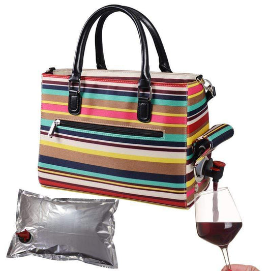 Accessories Winey Drink Purse in Nautical Stripe WineyBitchesCo