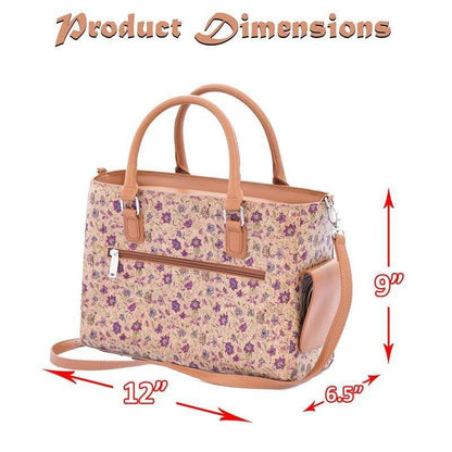 Accessories Winey Drink Purse in Purple Flower Cork WineyBitchesCo