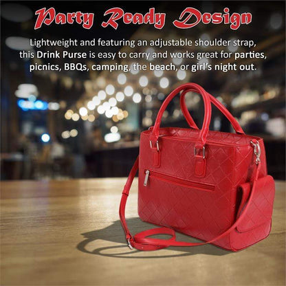 Accessories Winey Drink Purse in Red Quilted WineyBitchesCo