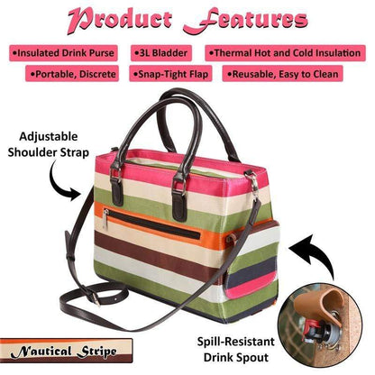 Accessories Winey Drink Purse in Stripe WineyBitchesCo