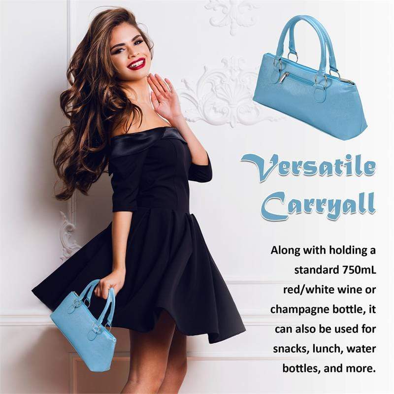 Accessories Winey Wine Clutch Purse- Aqua Blue Birmingham WineyBitchesCo
