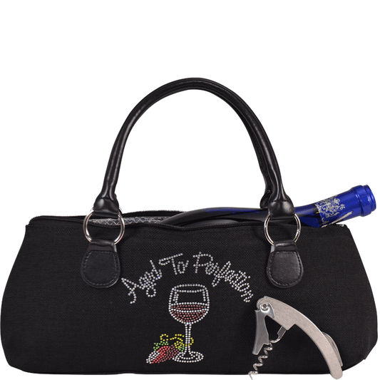 Accessories Winey Wine Clutch Purse- Blinged "Aged to Perfection" WineyBitchesCo