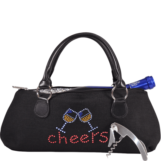 Accessories Winey Wine Clutch Purse- Blinged "Cheers" WineyBitchesCo