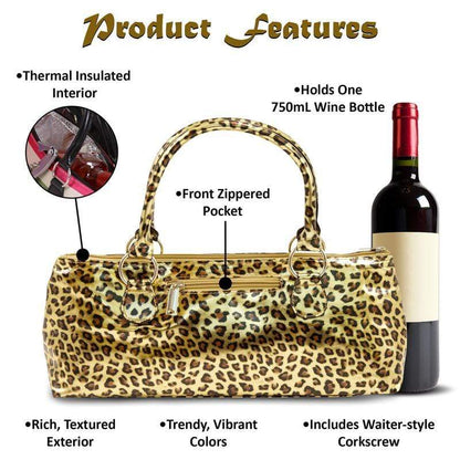 Accessories Winey Wine Clutch Purse- Cheetah WineyBitchesCo