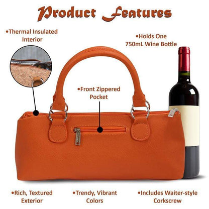 Accessories Winey Wine Clutch Purse- Orange Birmingham WineyBitchesCo