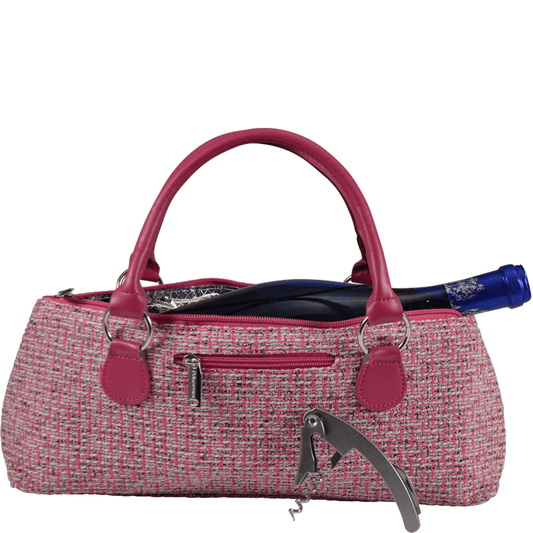 Accessories Winey Wine Clutch Purse- Pink Tweed WineyBitchesCo