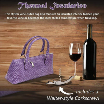 Accessories Winey Wine Clutch Purse- Purple Burmese WineyBitchesCo