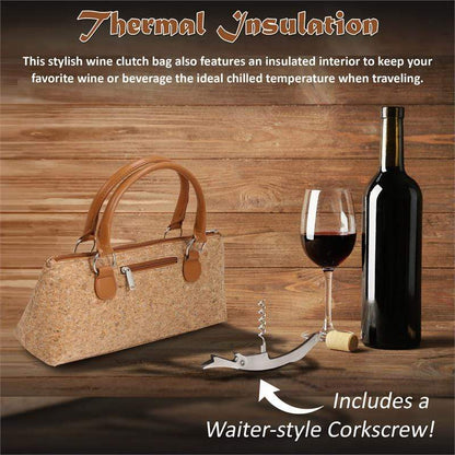 Accessories Winey Wine Clutch Purse- Silver Cork WineyBitchesCo