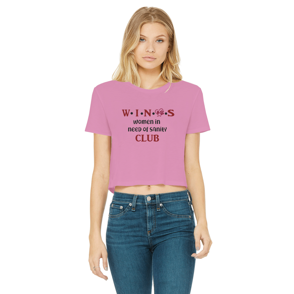 Apparel Azalea / Female / S WineyBitches.Co Winos Club Classic Women's Cropped Raw Edge T-Shirt WineyBitchesCo