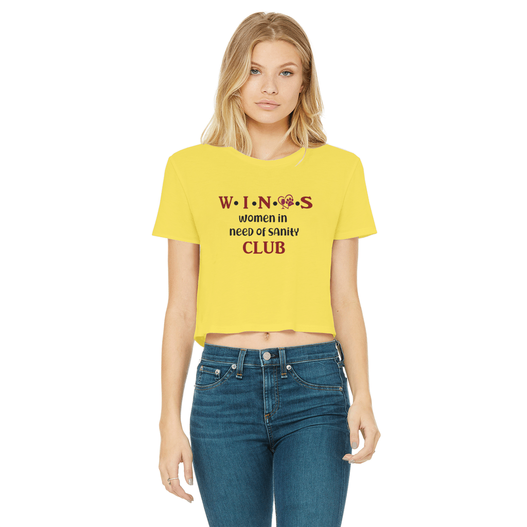 Apparel Daisy / Female / S WineyBitches.Co Winos Club Classic Women's Cropped Raw Edge T-Shirt WineyBitchesCo