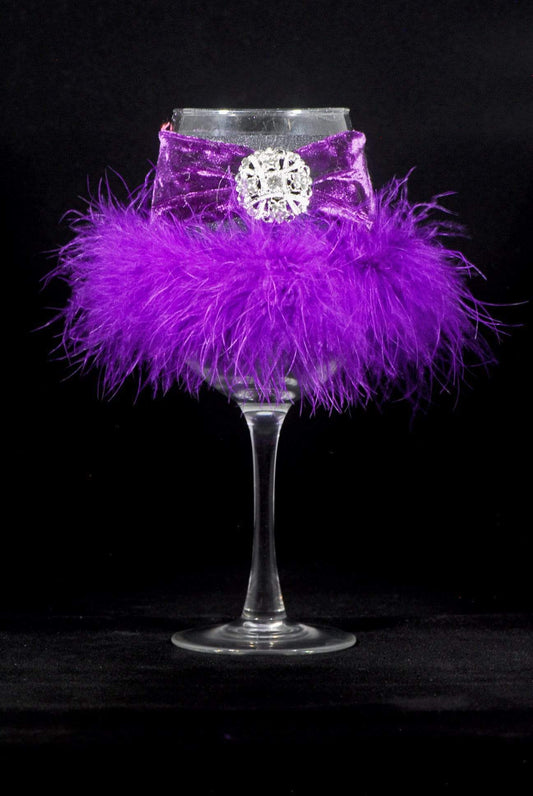Barware A-Purple On Purple with Jewel Winey Bitches Co "Jeweled or Sequined" Floozie Coozies-Choose Your Style... WineyBitchesCo