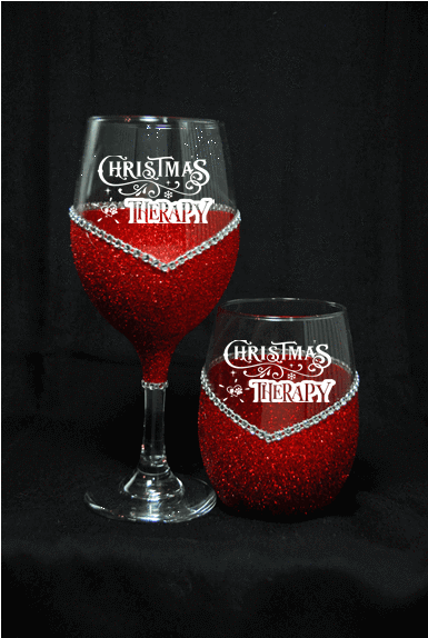 Barware Copy of Winey Bitches Co ""Nice With A Hint Of Naughty" Holiday Drinkware-Choose your color WineyBitchesCo