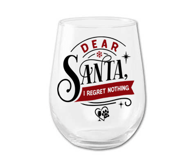 Funny Holiday Stemless Wine Glasses (1pc) Show - Winey Bitches - Wine- Women- K9's