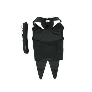 Black Dog Harness Tuxedo w/Tails, Bow Tie, and Cotton Collar - Winey Bitches - Wine- Women- K9's