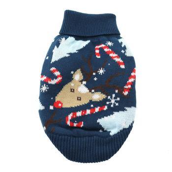 Combed Cotton Ugly Reindeer Holiday Dog Sweater - Winey Bitches - Wine- Women- K9's