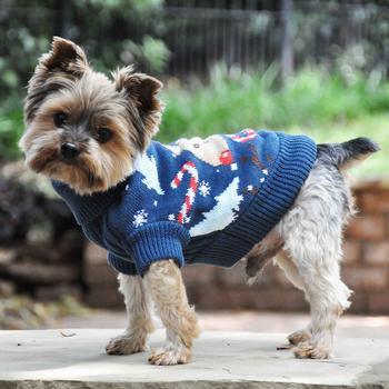 Combed Cotton Ugly Reindeer Holiday Dog Sweater - Winey Bitches - Wine- Women- K9's