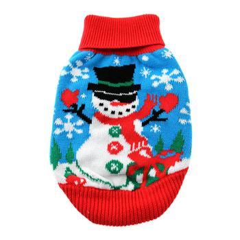Combed Cotton Ugly Snowman Holiday Dog Sweater - Winey Bitches - Wine- Women- K9's