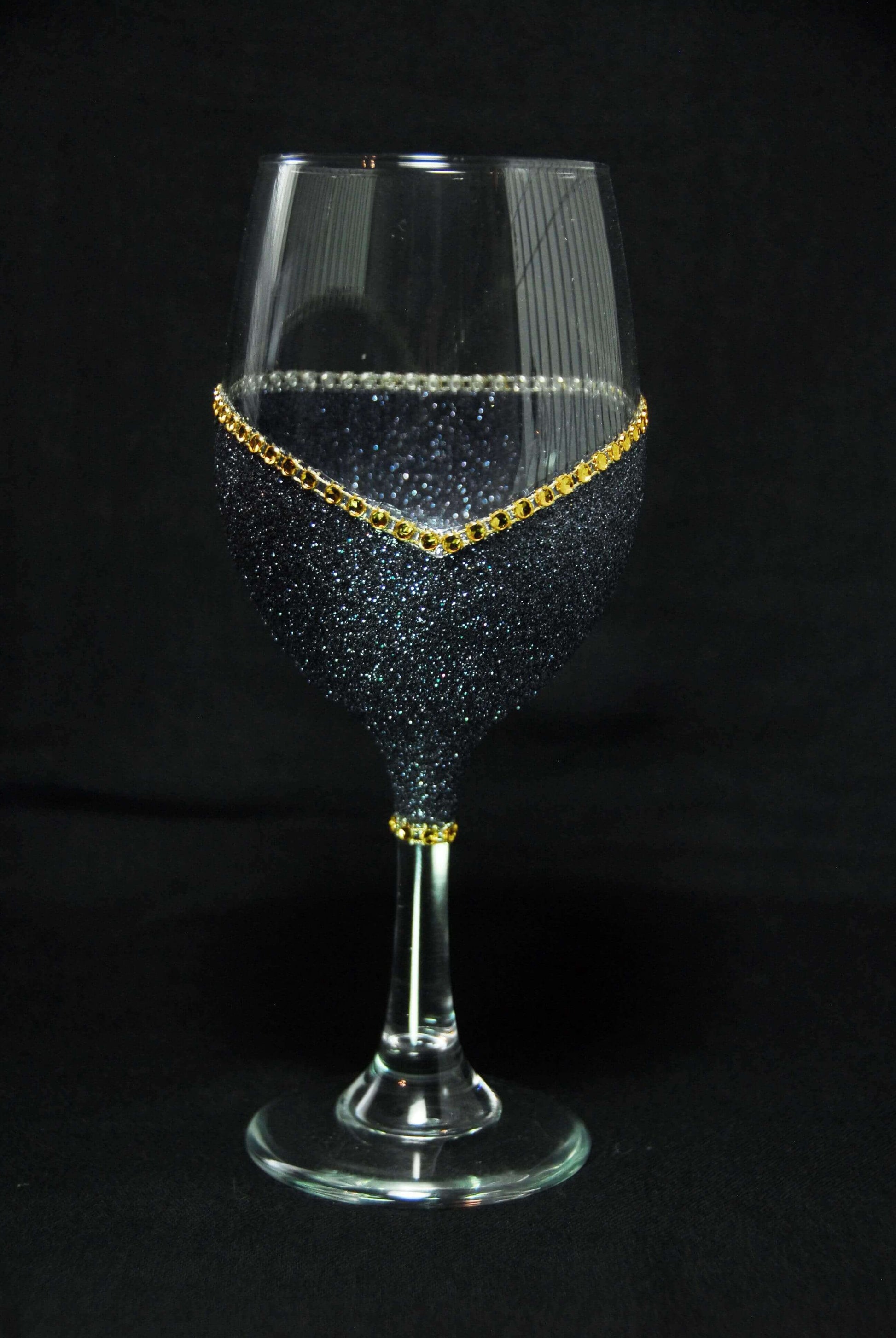 LOVE- Valentine Bling Drinkware Stem or Stemless Wine Glasses-Choose your color - Winey Bitches - Wine- Women- K9's