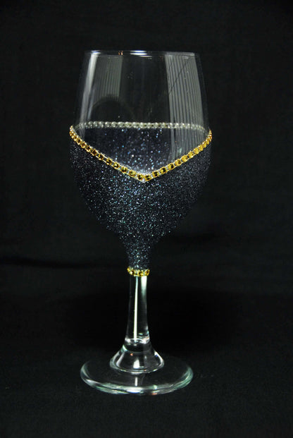 LOVE- Valentine Bling Drinkware Stem or Stemless Wine Glasses-Choose your color - Winey Bitches - Wine- Women- K9's