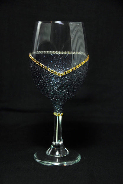 Funny "Drunken Bitch" Saying- Bling Stem or Stemless Wine Glasses-Choose your color - Winey Bitches - Wine- Women- K9's