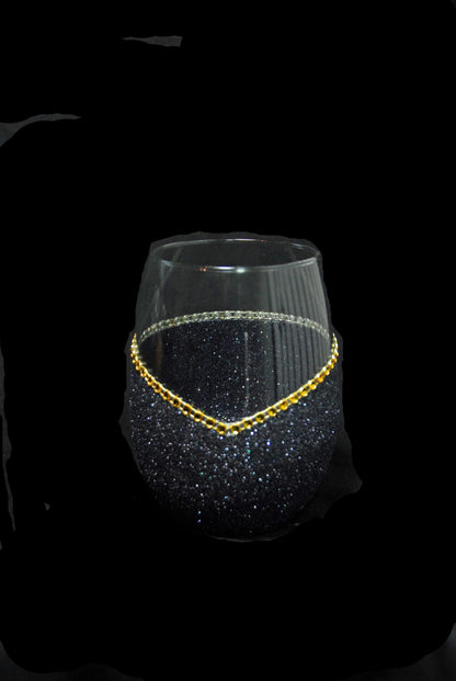 Funny "Drunken Bitch" Saying- Bling Stem or Stemless Wine Glasses-Choose your color - Winey Bitches - Wine- Women- K9's
