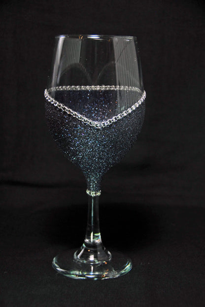 Floral Skull Design #1-Bling Stem or Stemless Wine Glasses-Choose your color-Pirate Theme - Winey Bitches - Wine- Women- K9's