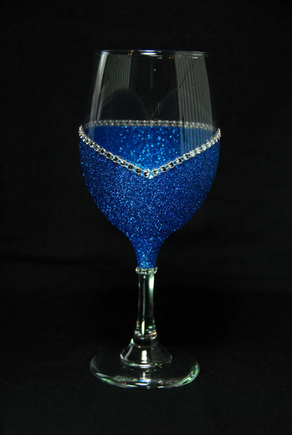 LOVE- Valentine Bling Drinkware Stem or Stemless Wine Glasses-Choose your color - Winey Bitches - Wine- Women- K9's