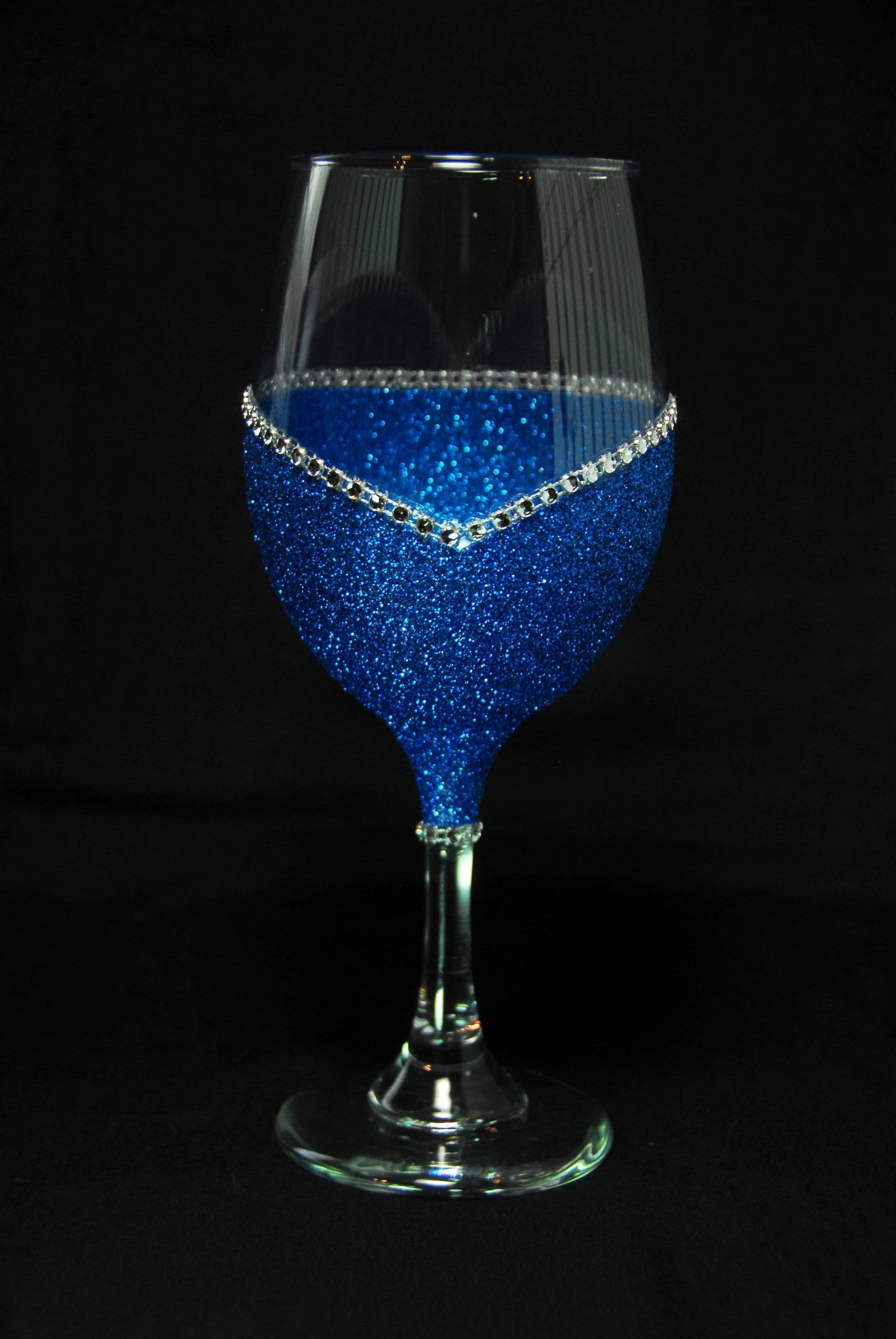 Funny "Wicked Bitch" Saying- Bling Stem or Stemless Wine Glasses-Choose your color - Winey Bitches - Wine- Women- K9's
