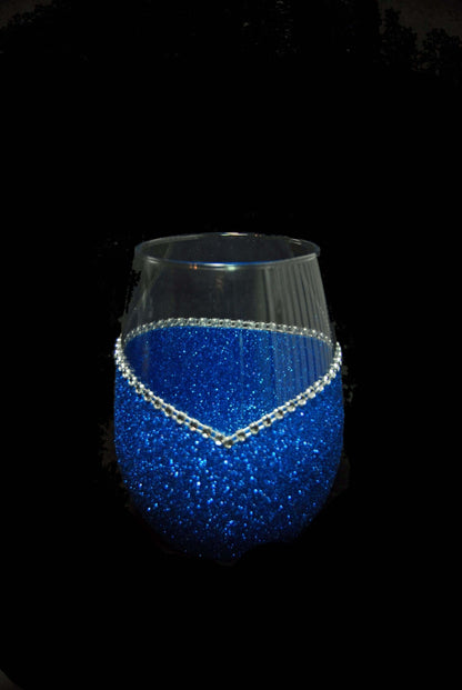 LOVE- Valentine Bling Drinkware Stem or Stemless Wine Glasses-Choose your color - Winey Bitches - Wine- Women- K9's