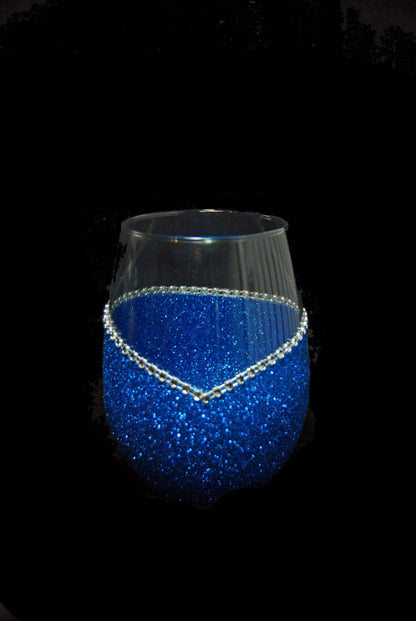 Funny "Wicked Bitch" Saying- Bling Stem or Stemless Wine Glasses-Choose your color - Winey Bitches - Wine- Women- K9's