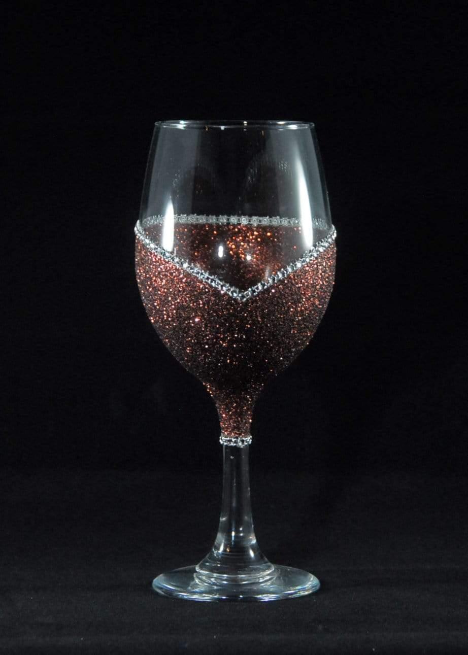 LOVE- Valentine Bling Drinkware Stem or Stemless Wine Glasses-Choose your color - Winey Bitches - Wine- Women- K9's