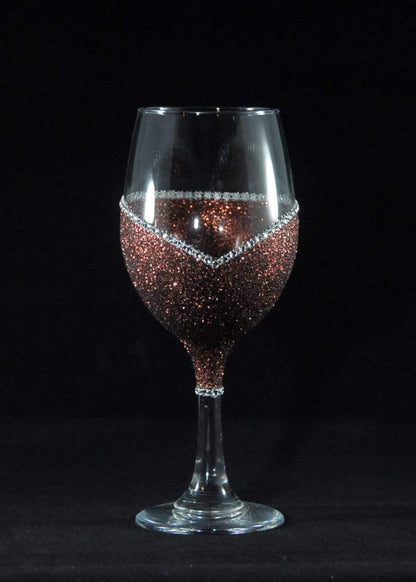 LOVE- Valentine Bling Drinkware Stem or Stemless Wine Glasses-Choose your color - Winey Bitches - Wine- Women- K9's
